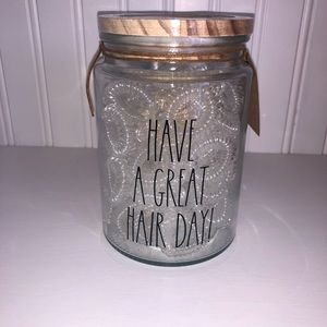 Rae Dunn Have A Great Hair Day Rainbow Glass Jar